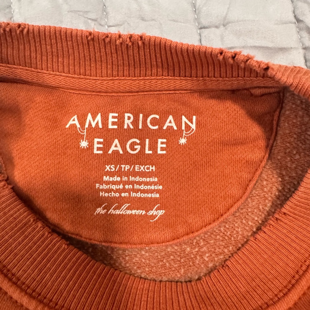 American Eagle Outfitters Orange Graphic Sweatshirt - Picture 2 of 2